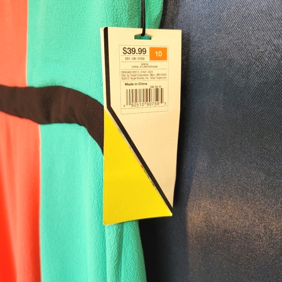 NWT Prabal Gurung for Target Color Block Short Sleeve Knee Length Dress size 10 - Picture 16 of 16